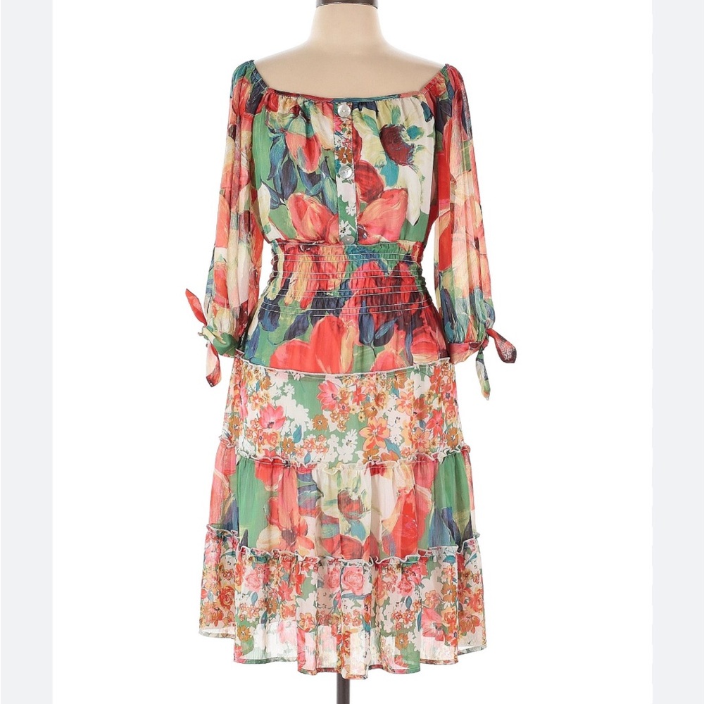 Floral Multicolor Boho Dress new no tags perfect for cruise or beach bohemian